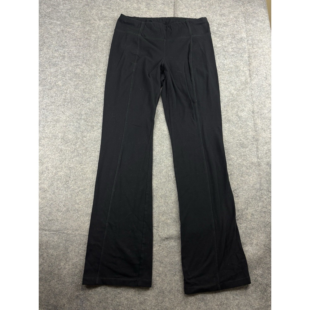 Eileen Fisher Black Bootcut Flare Pull On Pants Stretch Cotton Yoga Women's S